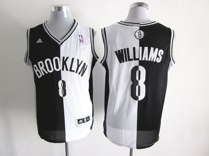  NBA Brooklyn Nets 8 Deron Williams Swingman Split Black White Jersey